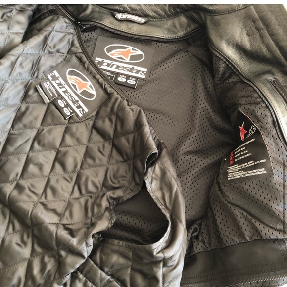 Alpinestars Motorcycle Riding Racing Leather Jacket - Picture 8 of 13